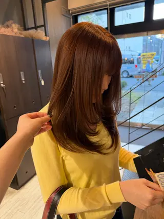 ミディアム ayumi / 郡山/暖色カラーのヘアスタイル