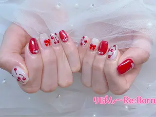 ミディアム りぼん Re:Bonrのネイルデザイン
