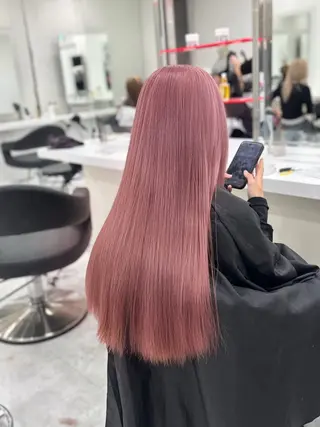 ロング 🎀暖色カラー🎀 韓国ヘア まなかのヘアスタイル