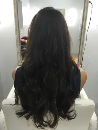 セミロング ロング カラー 髪質改善 中川 翔のヘアスタイル
