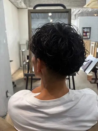 ショート パーマ メンズ 妙見 知洋のヘアスタイル