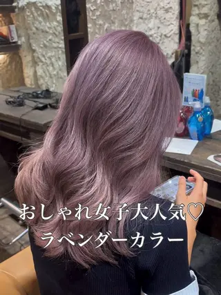 セミロング カラー ヘアアレンジ 名駅/垢抜けカラー/ 髪質改善/リナ♡のヘアスタイル