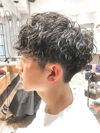 ショート メンズ パーマ メンズ特化 TAKE高崎のヘアスタイル