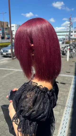 ミディアム 🍓暖色艶髪カラー 桝崎🎀ིྀのヘアスタイル