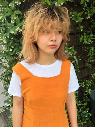 セミロング カラー Pia ツボイ ケイタのヘアスタイル