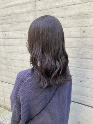 ミディアム ✨色持ちの良い艶 カラー✨蟹江真世のヘアスタイル