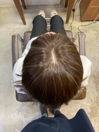 ミディアム 伸びても可愛いカラー 愛甲竜佑のヘアスタイル
