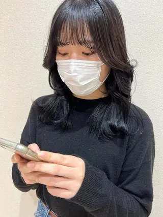 ミディアム カラー 外国人対応 佐久間のヘアスタイル