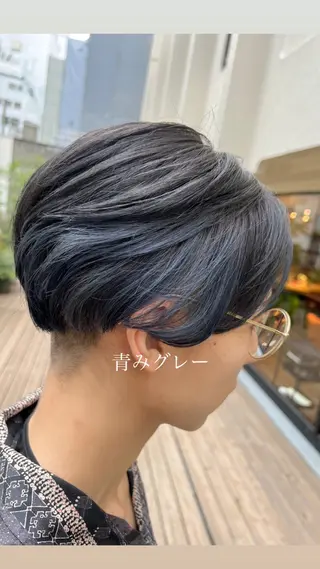 ショート カラー メンズ ハイライト/インナー /ブリーチ/レイヤーのヘアスタイル