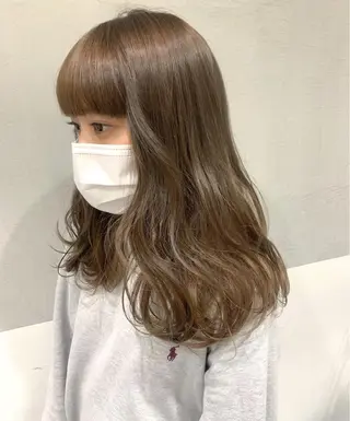 セミロング カラー minami🪷 暖色カラーのヘアスタイル