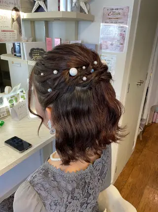 ミディアム 六本木0分ヘアセット ヘアメイクのヘアスタイル