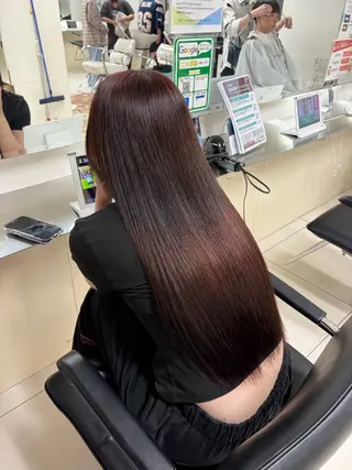 ロング カラー 髪質改善 💠 韓国風うる艶/シオリのヘアスタイル