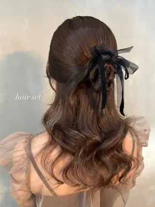 ロング ヘアアレンジ 佐伯 桃のヘアスタイル