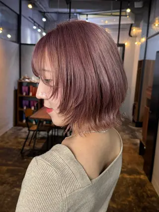 ショート カラー 透明感カラー/パーマ 🌀アオノのヘアスタイル