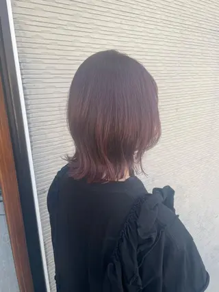 ミディアム カラー 平田 怜のヘアスタイル