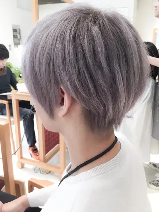 ショート カラー メンズ モテ髪透明感❤️ デイズヘアカラーのヘアスタイル