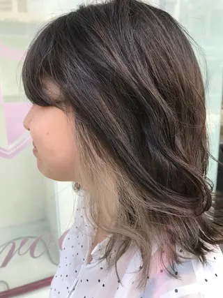 ミディアム 斉藤大河 カラー/縮毛矯正のヘアスタイル