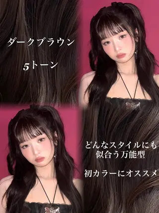 セミロング カラー 新宿/韓国レイヤー 髪質改善カラー/角所のヘアスタイル