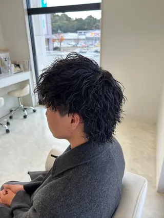 ショート パーマ ヘアアレンジ メンズ メンズカット/パーマ チバト　クウトのヘアスタイル