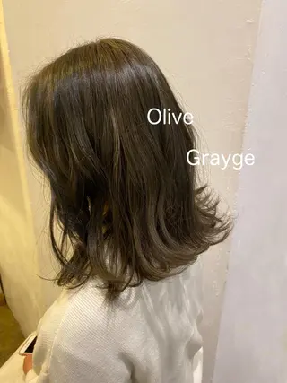 セミロング カラー ショート& パーマ　坂本のヘアスタイル