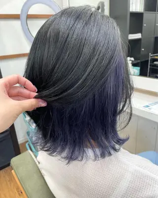 ミディアム 青木 優歩のヘアスタイル