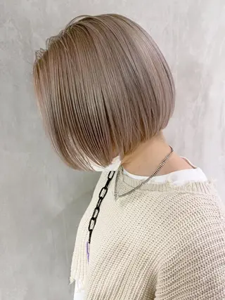 ショート カラー パーマ ヘアアレンジ ITbyALBUM 中野店のヘアスタイル