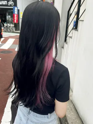 セミロング カラー 柔め透明感血色カラー 暖色/レイヤー/ゆいのヘアスタイル