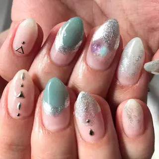 ネイル 渋谷/チップ長さ出し 👑アプレgel-xのネイルデザイン