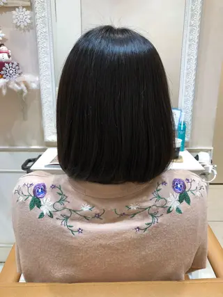 ミディアム パーマ ツヤ髪カラー💎 佐藤あきのヘアスタイル