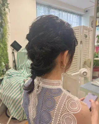 ミディアム ヘアアレンジ 個室サロン🌼万希 ヘアケア/ヘッドスパのヘアスタイル