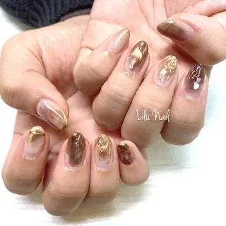 ネイル モチの良さ◉ フィルインネイル♡のネイルデザイン