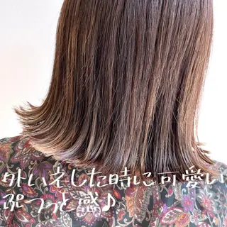 ミディアム カラー パーマ ヘアアレンジ ✨艶髪✨ 奈須晴香のヘアスタイル