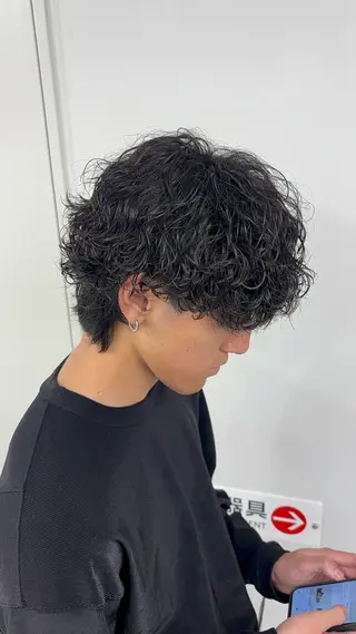ショート パーマ メンズ 名古屋メンズパーマ /松井生のヘアスタイル