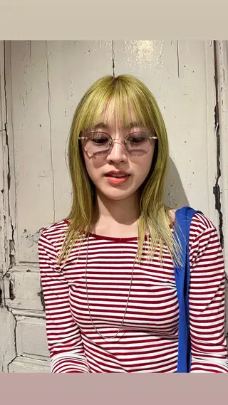 ロング カラー Vicky ブリーチ メンズカジュアルのヘアスタイル