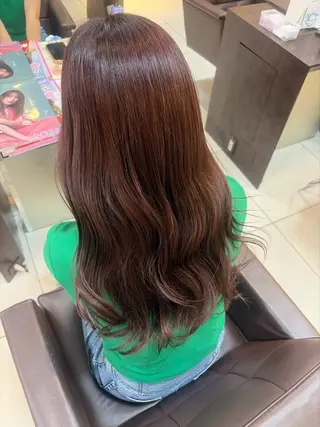 ロング カラー 盛れるピンクカラー 🎀スパ　みき🎀のヘアスタイル