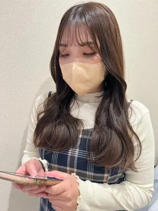 セミロング カラー 外国人対応 佐久間のヘアスタイル