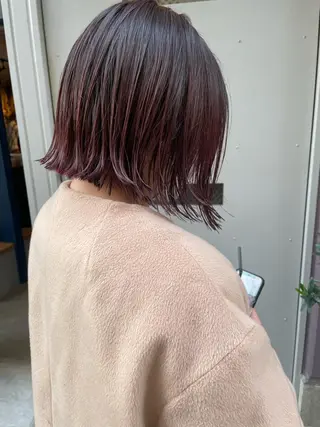 ショート カラー やまさきえりこ ニュアンスパーマのヘアスタイル