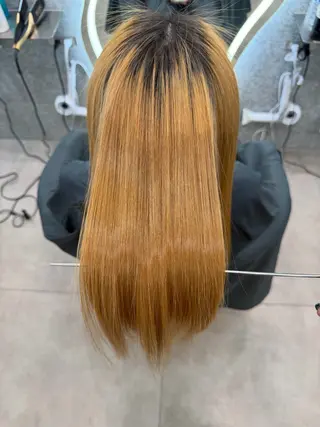 ロング ヘアアレンジ 大宮縮毛矯正🩵 レイヤー 佐藤和のヘアスタイル