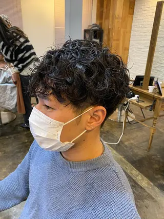 ショート カラー パーマ 髪質改善推し 巽のヘアスタイル