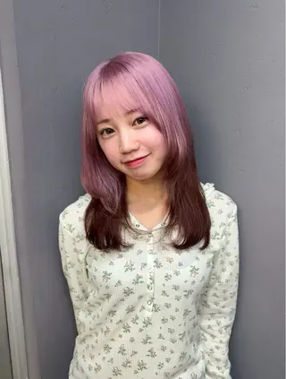 ミディアム カラー デザインカラー /rioのヘアスタイル