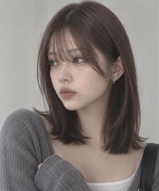 ショート カラー ヘアアレンジ ボブ/透明感ベージュ 🫧クルミ🌟のヘアスタイル