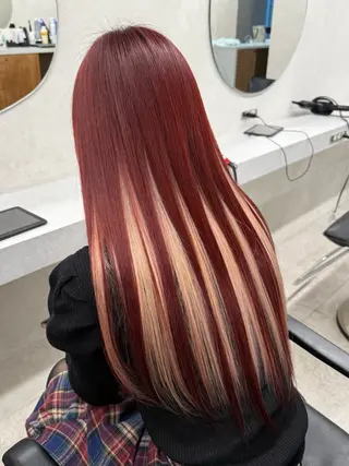 ロング レイヤー／ハイトーン 🍎森貝洋亮🍎のヘアスタイル