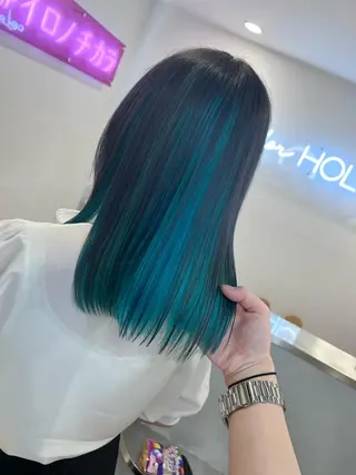 セミロング カラー ハイトーン特化サロン 💎MOCA💎のヘアスタイル