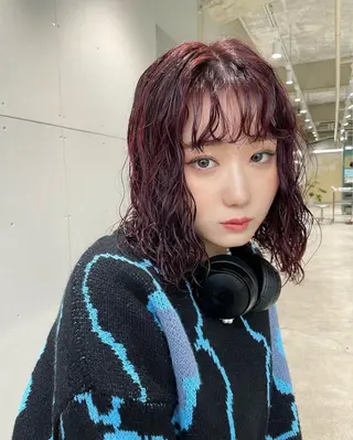ミディアム パーマ 🤍たむら みなみ 銀座🤍のヘアスタイル