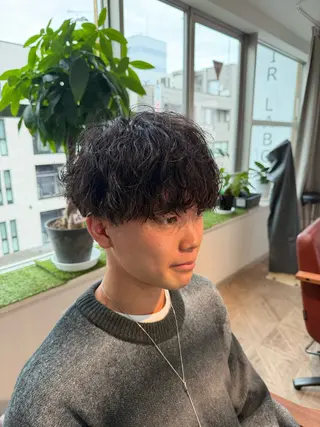 パーマ メンズ HAIRLABO 篠崎空竜のヘアスタイル