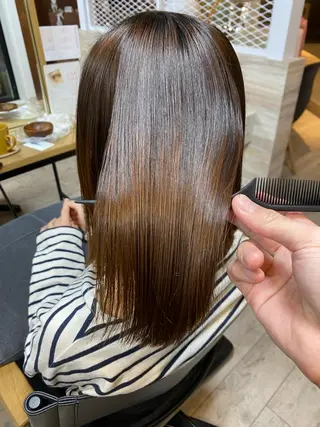 ミディアム 髪質改善 メンズパーマゆうひのヘアスタイル