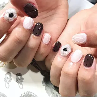 ネイル 渋谷／チップ長さ出し 👑アプレgel-xのネイルデザイン
