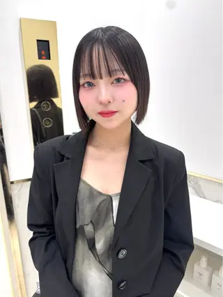 ショート カラー ヘアアレンジ 縮毛矯正🤍 盛れるボブ/ひかりのヘアスタイル