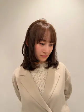 ミディアム 萩原 紗妃のヘアスタイル