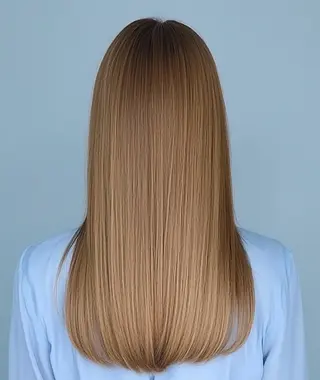 セミロング 髪質改善&縮毛矯正へ アデザインピーチ入谷のヘアスタイル